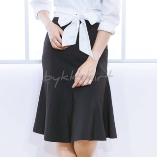 กระโปรง กระโปรงทรงเอ ผ้านาโน สีดำ ไซส์ S,M,L,XL,2XL,3XL,4XL, 5XLยาว 21,24 นิ้ว skirt