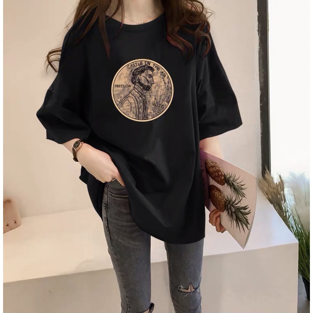 พร้อมส่ง-เสื้อยืดแขนสั้นแฟชั่นน่ารักๆใส่ได้ทั้งชายและหญิง-เนื้อผ้าดีใส่สบาย-มี2สีให้เลือก-สีขาว-สีดำ-ราคาถูกมากๆๆๆๆ