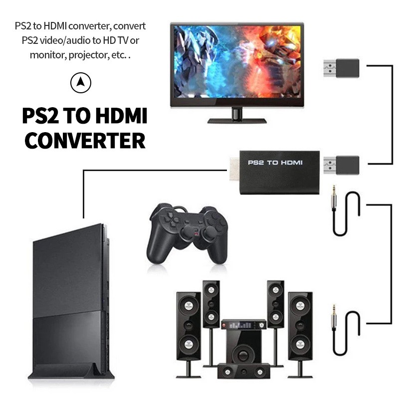 เตรียมจัดส่ง-ตัวแปลง-ps2-to-hdmi-converter-อแดปเตอร์-ps2-เป็น-hd-แบบพกพา-ต่อเครื่องเล่น-ps2-ออกทีวี-hd-ช่วยให้ภาพชัดขึ้น