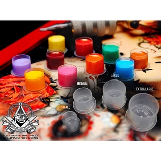 Tattoo Ink Cups  Clear Ink Cup With Holder (จุกสีใสสำหรับสัก)