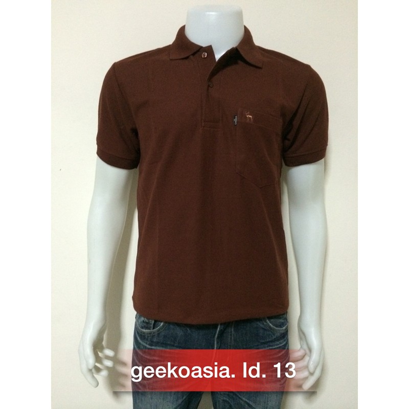 เสื้อโปโล-geeko-ตรากวาง-สีน้ำตาล