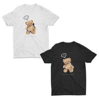 AIDEER Bear Collection เสื้อสกรีนลายหมี เสื้อลายตุ๊กตาหมี มีทั้งสีขาวและสีดำ "pain" makes me "STRONGER"