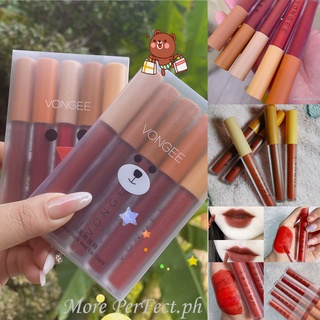 พร้อมส่ง@【5 ชิ้น】ลิปกลอส เนื้อกํามะหยี่ กันน้ํา ให้ความชุ่มชื้น ติดทนนาน