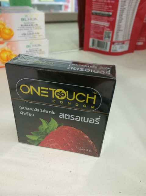 ถุงยางอนามัย-onetouch-strawberry-วันทัช-สตรอเบอรี่