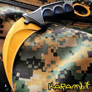 Karambit คารัมบิต มีดกรงเล็บเสือ Titanium ไทเทเนียม Knife มีดสั้น มีดปา มีดเดินป่า Knives รุ่น 23 มีดพก C-13