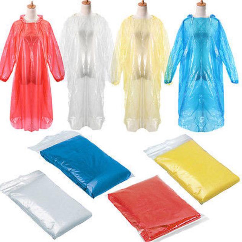 ภาพหน้าปกสินค้าเสื้อกันฝนผู้ใหญ่ กันน้ำ แบบใส ใช้แล้วทิ้ง สําหรับเดินป่า แคมป์ปิ้ง