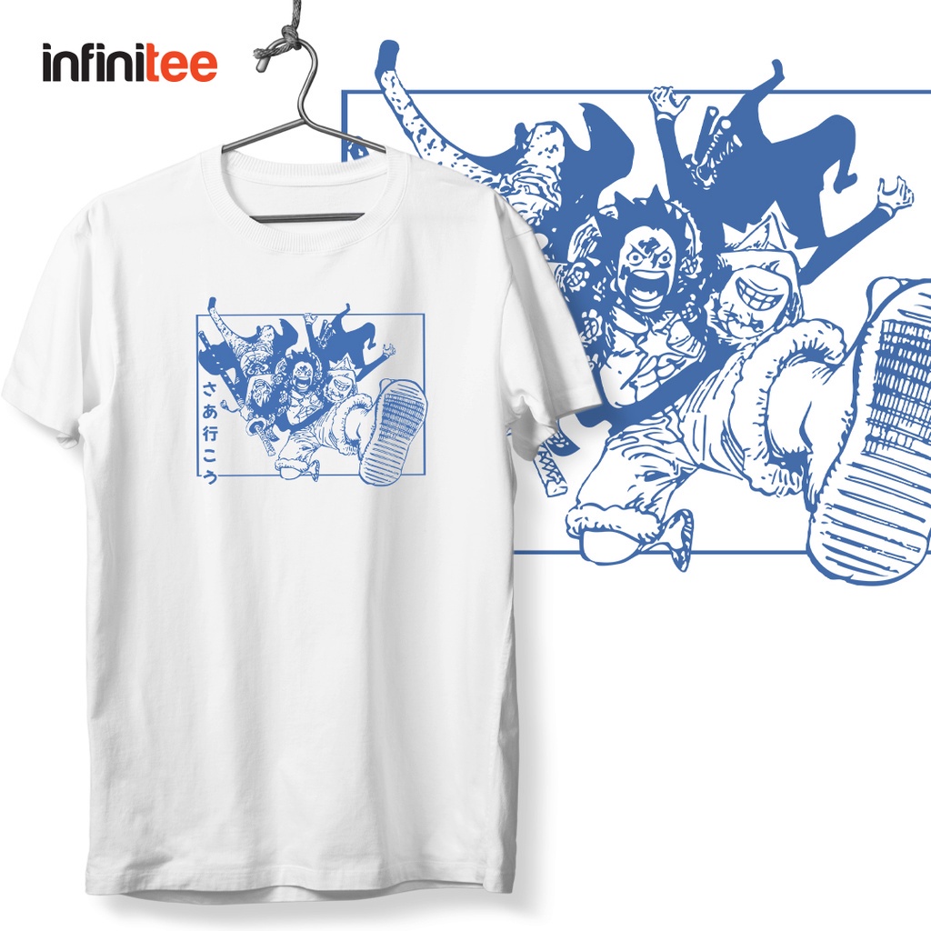 ไม่มีที่สิ้นสุด-one-piece-luffy-pirate-king-anime-เสื้อยืด-สำหรับผู้ชาย-women-in-white-t-shirt-tops-shirt-top-tee