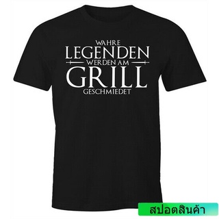 เสื้อยืดผ้าฝ้ายพิมพ์ลายคลาสสิก เสื้อยืด พิมพ์ลาย True Legends Are Most Grill Forged Grilling Bbq สําหรับผู้ชาย