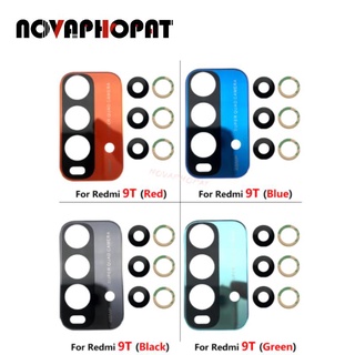Novaphopat เลนส์กระจกกล้องด้านหลัง พร้อมกาว แบบเปลี่ยน สําหรับ Xiaomi Redmi 9T