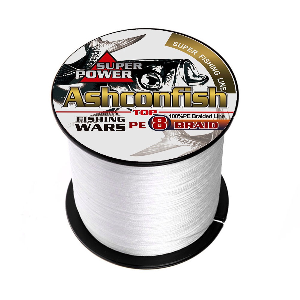 ashconfish-สายเอ็นตกปลาถัก-pe-x8-สีขาว-สีเทา-1000-เมตร-8-เส้น