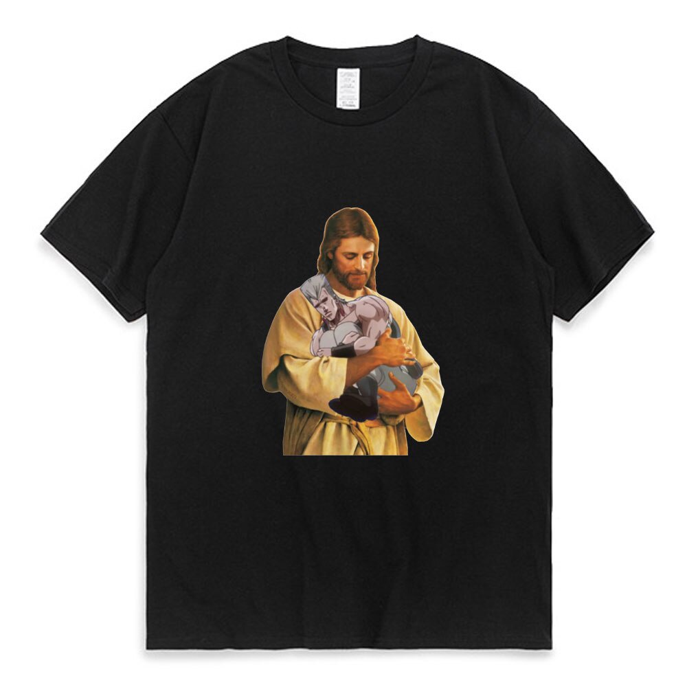 T Shirt Polnareff and The Holy Corpse Jojos Bizarre Adventure Jojo Polonaff Jesus Shopee Thailand