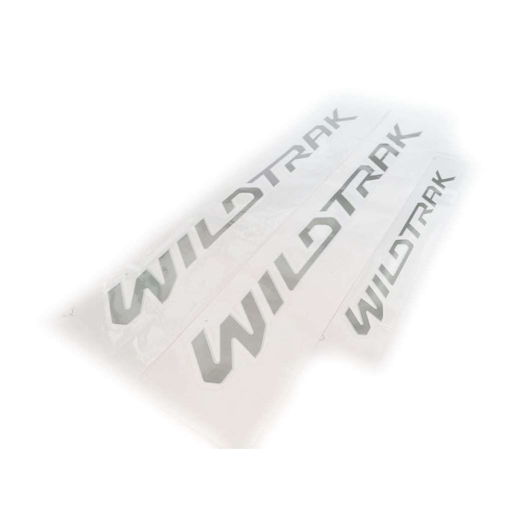 สติ๊กเกอร์ sticker WILDTRAK ติด Ford Ranger 2015+ สีเทาบอลขอบขาว 1 ชุด ...