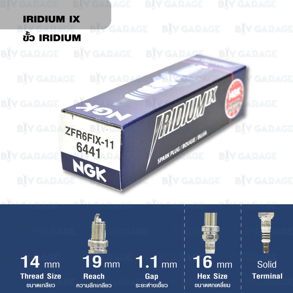 ngk-หัวเทียนขั้ว-iridium-zfr6fix-11-4-หัว-ใช้สำหรับรถยนต์-hondacivic-dimension-accord-v6-crv-2-0-2-4-439