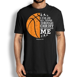 【Hot】【Authentic】Christian Basketball Shirt I Can Do All Things Philippians Unisex O   Collar Four   Season Printing T sh