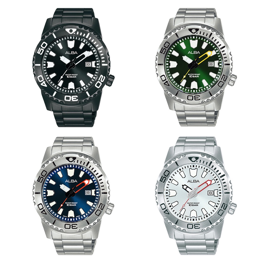ราคาและรีวิวALBA นาฬิกาข้อมือผู้ชาย สายสแตนเลส รุ่น AG8M0 (AG8M01X,AG8M01X1,AG8M05X,AG8M05X1,AG8M07X,AG8M07X1,AG8M09X,AG8M09X1)