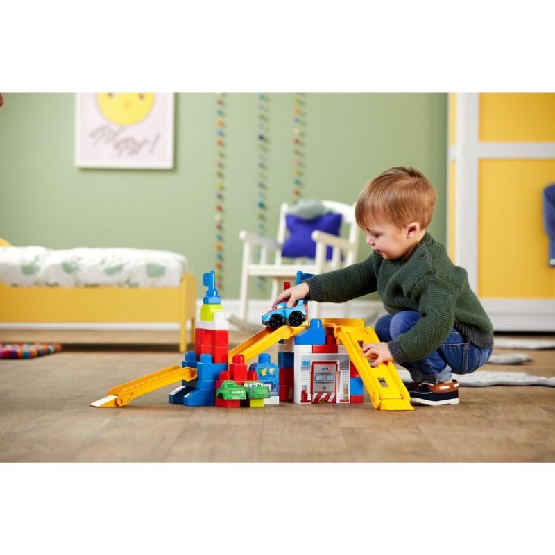 mega-bloks-first-builders-race-car-garage-with-big-building-blocks-building-toys-for-toddlers-60-pieces