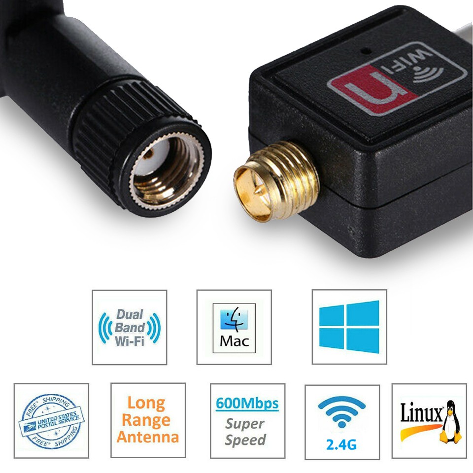 ภาพหน้าปกสินค้าMini USB WiFi 600Mbps Wireless Adapter 802.11n/g/b จากร้าน xe.accessories บน Shopee