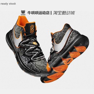 Maopan Original Fashion Nike Kyrie 5 Irving 5th Generation Black and White Black นันทนาการ ระบายอากาศ