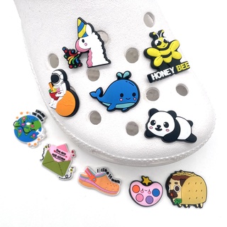 เครื่องประดับ จี้รูปยูนิคอร์น Jibitz Crocs Panda น่ารัก สําหรับตกแต่งรองเท้า Crocs Vsco jibits