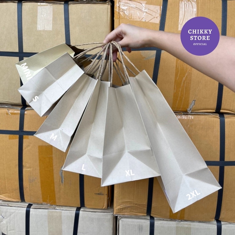ภาพสินค้าถุงกระดาษหูเกลียว ถุงกระดาษหูหิ้ว สีน้ำตาลล้วน (เริ่มต้น 1 ใบ) จากร้าน kapoapao บน Shopee ภาพที่ 5