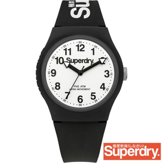 Superdry SYG164BW นาฬิกาสำหรับผู้ชายและผู้หญิง สายซิลลิโคน ของแท้ ประกันศูนย์ 2 ปี