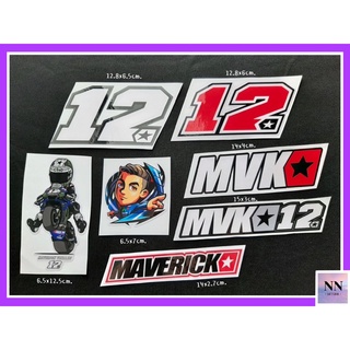 ภาพหน้าปกสินค้าสติกเกอร์ #12 Maverick Vinales (3M) สติกเกอร์บิ๊กไบค์ สติกเกอร์มอเตอร์ไซค์ สติกเกอร์ติดรถ [29] ซึ่งคุณอาจชอบราคาและรีวิวของสินค้านี้