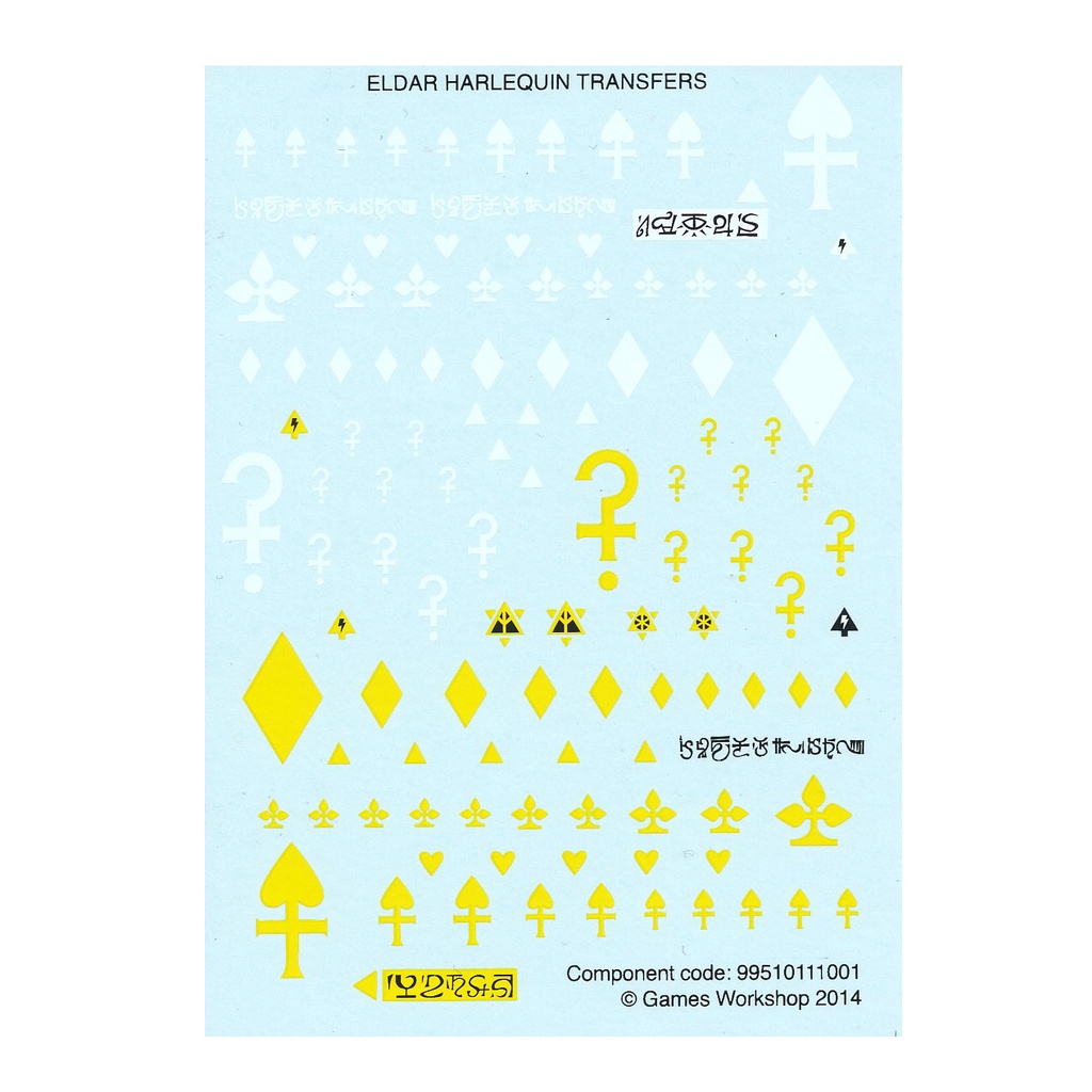Harlequins - Transfer Decal Sheet - Warhammer 40,000 40k Harlequin ...