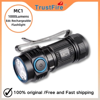 Trustfire MC1 ไฟฉาย LED EDC 1000 Lumens Cree Magnetic 2A ไฟชาร์จเร็ว พร้อมโคมไฟแม่เหล็ก
