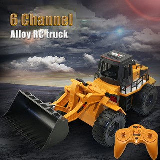 HUINA 1520 6CH RC Bulldozer ขนาด 1/18 รถตักดิน ล้อยาง บังคับด้วยรีโมท ไร้สาย 2.4 Ghz. ทำงานได้เหมือนจริง (ร้านในไทย)