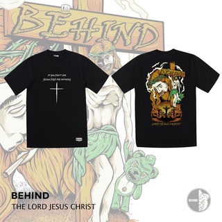 [S-5XL] BEHIND เสื้อยืด “ THE LORD JESUS CHRIST “ แขนสั้น แนวสตรีท Oversize เสื้อยืดชาย หญิง Hot Sale Tee