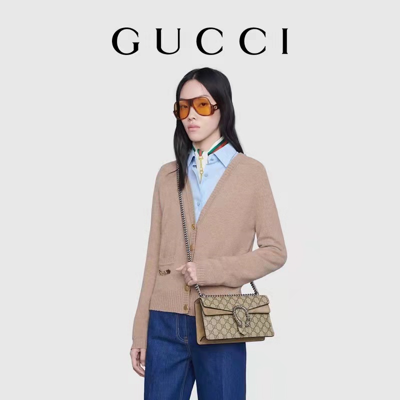 ภาพสินค้า(สินค้านำเข้าปลอดภาษ) 100% Gucci / New / Dionysus series GG กระเป๋าสะพายใบเล็ก / กระเป๋าถือผู้หญิง / กระเป จากร้าน feiyuedigitalstore บน Shopee ภาพที่ 4