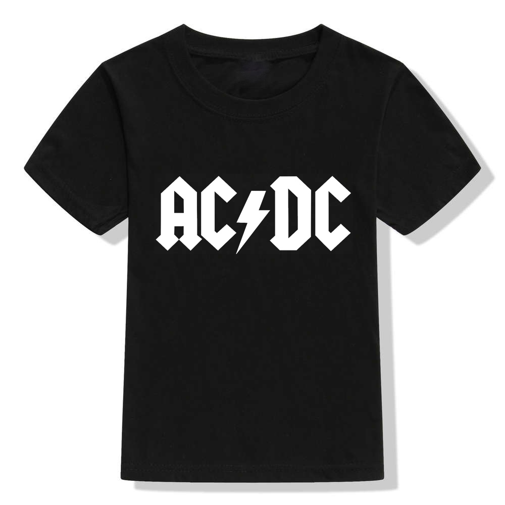 เสื้อยืด-พิมพ์ลาย-acdc-สุดเท่-สําหรับเด็กผู้ชาย-และเด็กผู้หญิง