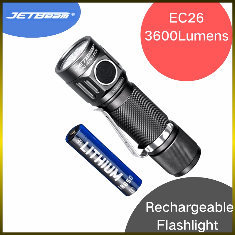 jetbeam-ec26-edc-ไฟฉายยุทธวิธี-3600lumen-ไฟท้ายแม่เหล็ก-18650-แบตเตอรี่ที่มีประสิทธิภาพสูงสําหรับการล่าสัตว์