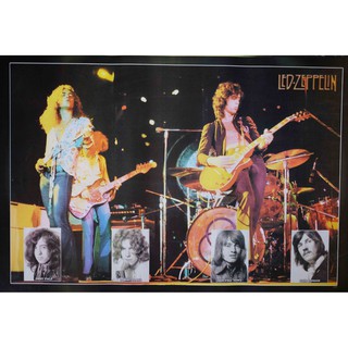 โปสเตอร์ Led Zeppelin เลด เซพเพลิน วง ดนตรี ร็อก อังกฤษ รูป ภาพ ติดผนัง สวยๆ poster 34.5x23.5 นิ้ว(88 x 60 ซม.โดยประมาณ)