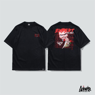 Just Say Bad ® เสื้อยืด Oversize รุ่น Chucky สีดำ ( ลิขสิทธิ์แท้ ) เสื้อตัวใหญ่  แขนสั้นทรงโอเวอร์ไซส์   OS