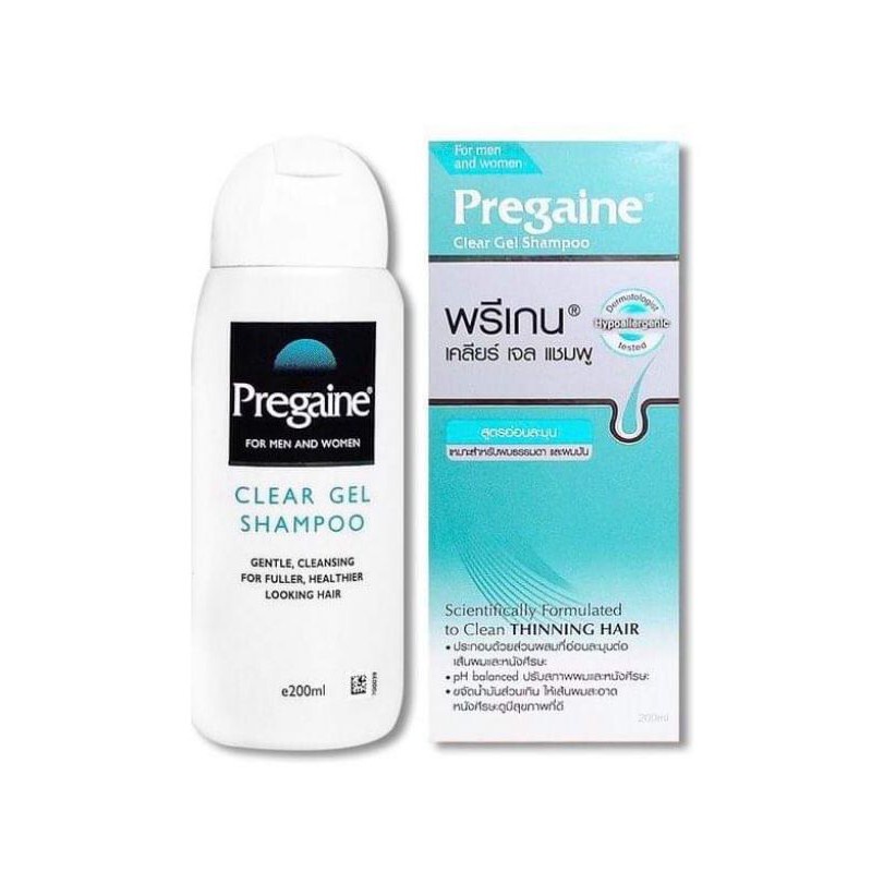 pregaine-clear-gel-shampoo-200-ml-แชมพูสระผม-พรีเกน-เคลียร์-เจล-แก้ปัญหาผมร่วง-สูตรอ่อนโยน-พร้อมส่ง