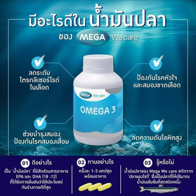 mega-fish-oil-30s-น้ำมันปลา-น้ำมันปลาเป็นแหล่งอาหารที่สำคัญของกรดไขมันโอเมก้า-3