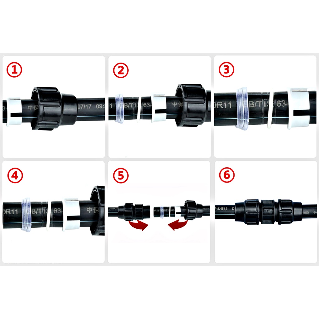 ท่อน้ําประปา-พลาสติก-pvc-pe-25-มม-วาล์วเชื่อมต่อท่อน้ําประปา-การเกษตรในสวน