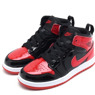 ใหม่ Jordan Style 1 AJ1 รองเท้าผ้าใบลําลอง หนังวัวแท้ ลายลูกไม้ เหมาะกับการเล่นบาสเก็ตบอล สําหรับเด็ก V4QV 2022