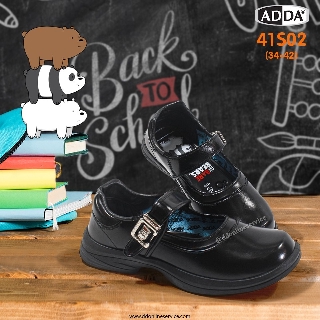 สินค้า รองเท้านักเรียนหญิง รองเท้าหนังสีดำ รองเท้าลายหมีแบร์ Bear แบรนด์Addaแท้ รุ่น 41S02