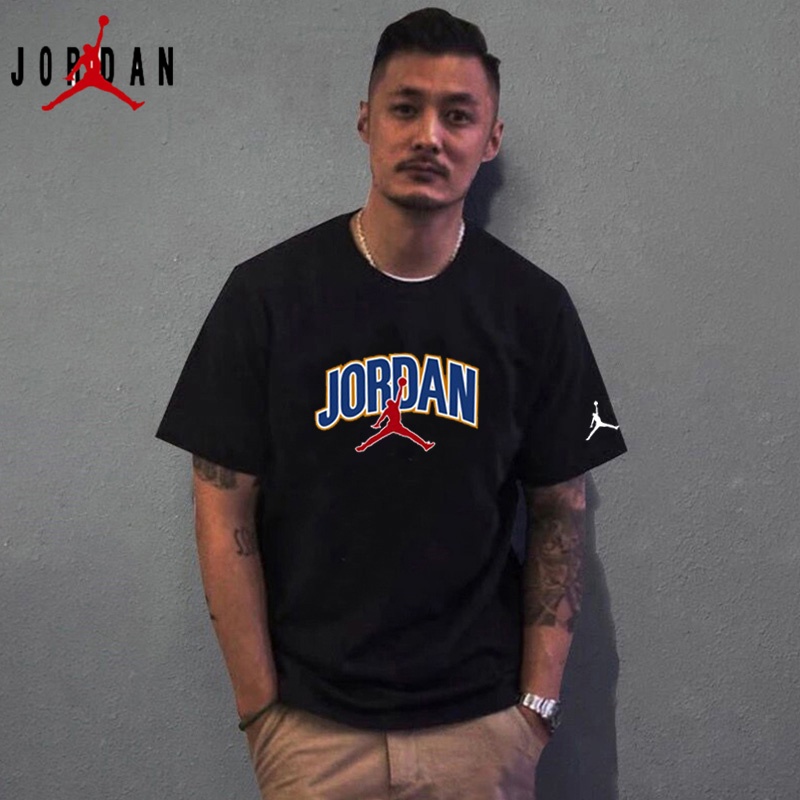 เสื้อยืดลําลอง-แขนสั้น-คอกลม-ระบายอากาศได้ดี-ลาย-air-jordan-airman-เหมาะกับการเล่นกีฬาบาสเก็ตบอล-สําหรับผู้ชาย