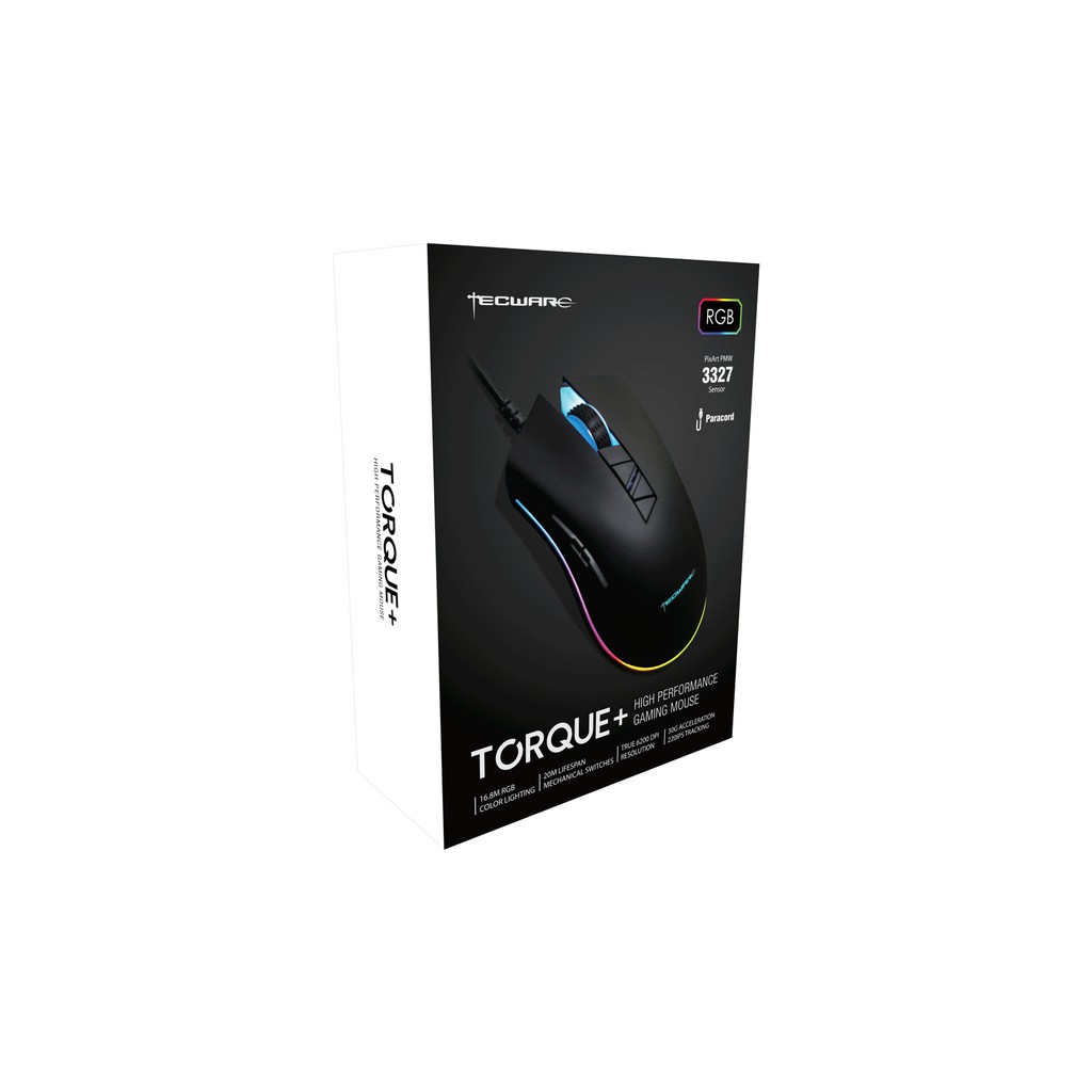 Tecware TORQUE+ RGB E-Sport PixArt 3327 เมาส์เล่นเกม | Shopee Thailand