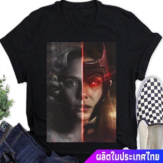 เสื้อยืดผู้ชายและผู้หญิง Scarlet-Witch Vision Shirt #Wandavision T-Shirt #Marvel Superheroes Movie Tee Birthday Gift LY1