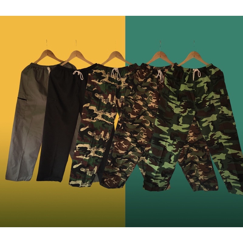 ภาพหน้าปกสินค้ากางเกงขายาวลายทหาร กางเกงผู้ชาย จากร้าน panstore888 บน Shopee