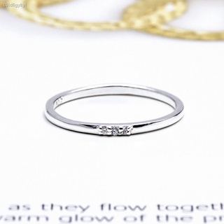 Star Jewelry แหวนเงินแท้ 92.5% แหวนแฟชั่น แหวนมินิมอล ประดับเพชร CZ รุ่น RS3082-SS