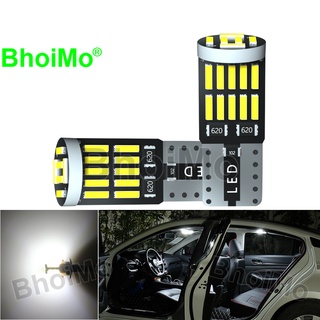 Bhoimo ไฟสัญญาณ led T10 W5W 26smd 4014 194 168 คุณภาพสูง สําหรับติดป้ายทะเบียนรถยนต์ DC12V