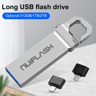 Nuiflash แฟลชไดรฟ์ U Disk โลหะ กันน้ํา ความเร็วสูง 512GB 1TB 2TB