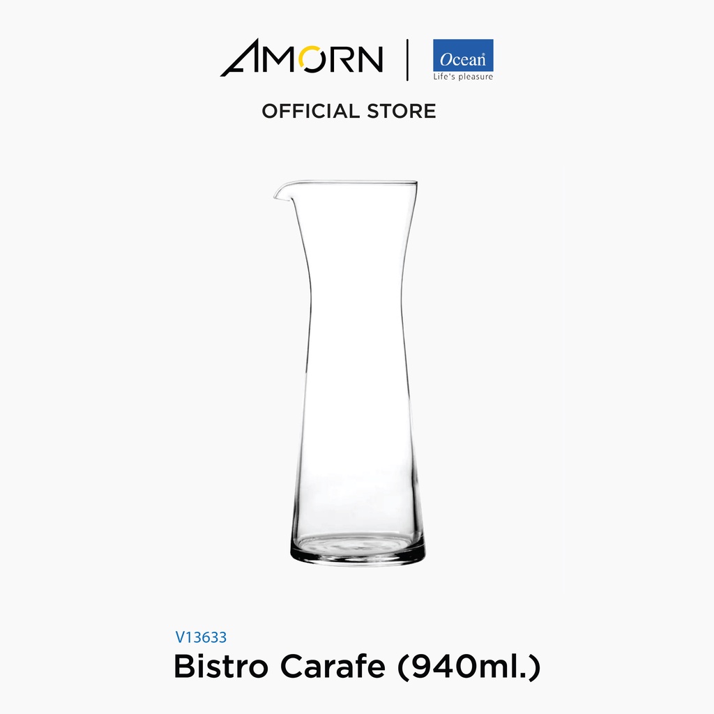 amorn-ocean-v13633-carafe-1กล่อง-6ใบ-เหยือกบิสโทร-คราฟ-เหยือกโอเชี่ยนกลาสcarafe-34-oz-940-ml