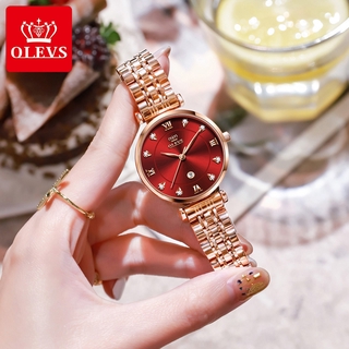 เพชร นาฬิกาแฟชั่นผู้หญิงกันน้ำหน้าปัดสีเขียว นาฬิกาแฟชั่น Watch นาฬิกา ผู้หญิง นาฬิกาข้อมือ เพชร 8 เม็ด