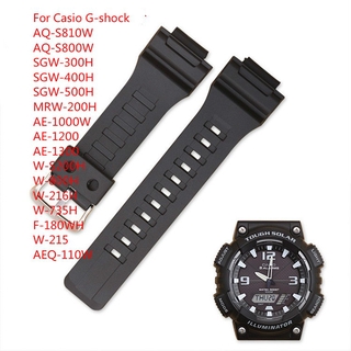 สายนาฬิกาข้อมือหนัง Pu สําหรับ Casio G Shock Aqs810W Aqs800W  W735H Aeq110W - 800 H W - 200 H 216 H Mr - 200 H